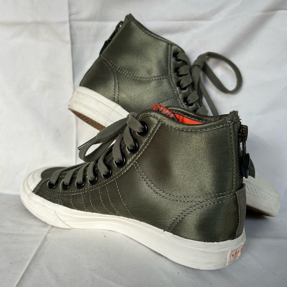 Rare Adidas Nizza Hi RF In Legend Green Streetwear Sneaker (Size 6.5 Women/ 5 M)